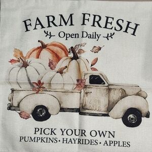 Cute Farm Fresh Fall-Halloween Pillow cover